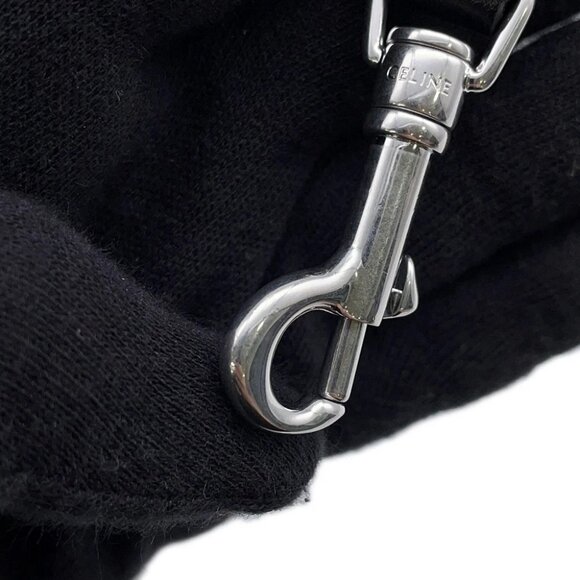 CELINE Logo Horizontal Pouch PVC/Leather Black 10L272GC6.02SI - Picture 7 of 10